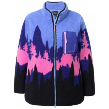 Ulla Popken Alpine Landscape Fleece Jacket Cloud B