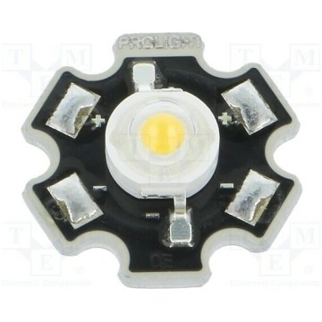 Power LED; white warm; STAR; 3W; 2770-3250K; 92.9÷