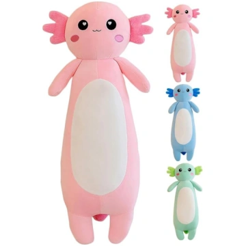 Kekeso Long Axolotl plīša spilvens, rozā Axolotl p