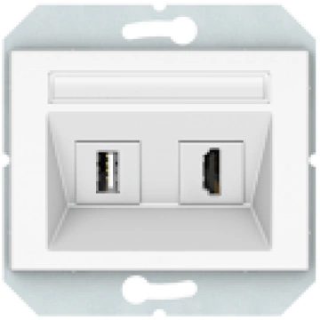 Vilma USB un HDMI ligzda, balts XP500 ROZXP122