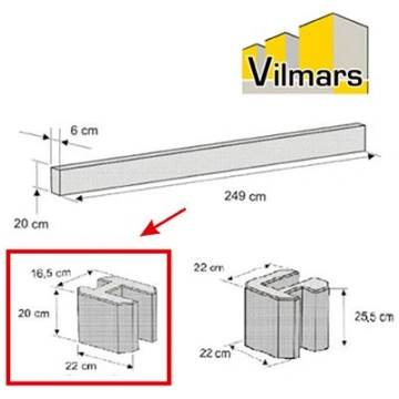 PASĒTAS STIPRINĀJUMS BETONA 30*16.5*22CM. (001151)