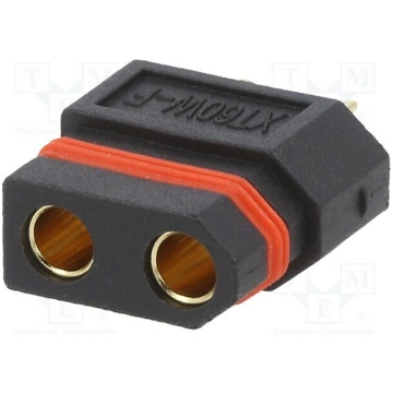 Connector: DC supply; plug; female; XT60; 20A; 500