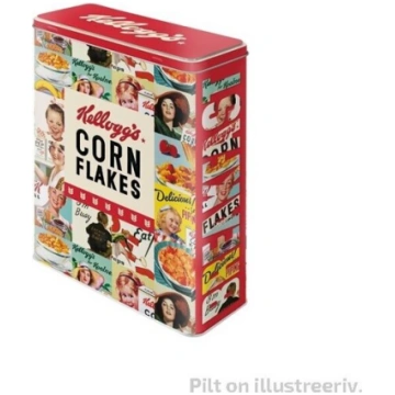 Metāla kārba/XL/3D Kellogg"s Corn Flakes Collage, 