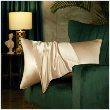 Pure Color Light Luxury zīda spilvendrāna - zeltai