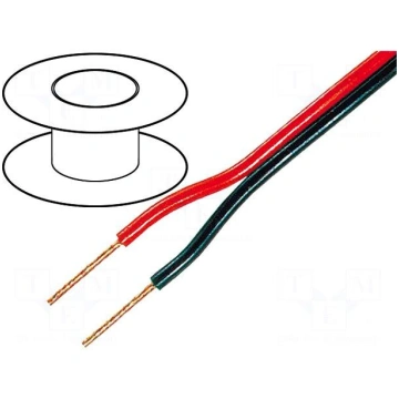Wire: loudspeaker cable | 2x2mm2 | stranded | OFC 