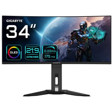 Gigabyte MO34WQC 34" OLED WQHD izliekts spēļu moni