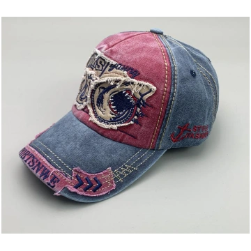 CNTANG Men Baseball Cap Cotton Fashion Shark Embro