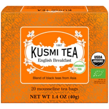 Ekoloģiskā melnā tēja Kusmi Tea English Breakfast 