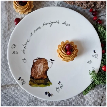 Iveta Matesa "Šķīvis ar lāci" 25cm