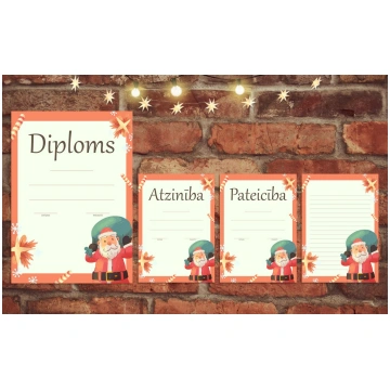 Diploms. Atzinība. Pateicība. Vēstuļu papīrs. Nr.4