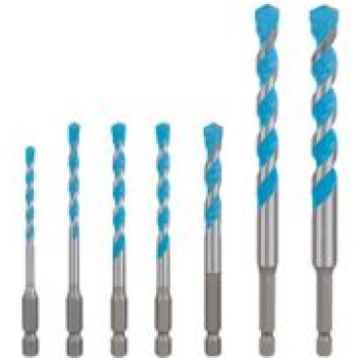 7-daļīgs urbju komp. HEX-9 4/5/6/6/8/10/12 mm 2608