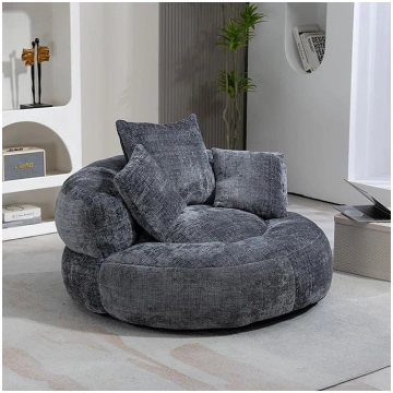Sofa Bed with 3 Cushions, Corner Sofa, Lazy Sofa, 