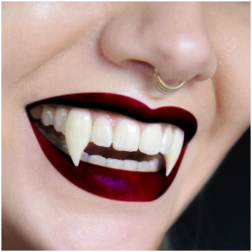 Vampīra ilkņi - viltoti izvelkami ilkņi - DELUXE p