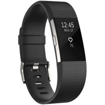 Fitbit Charge 2 melns/sudraba lielais