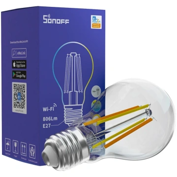Viedā wi-fi LED spuldze Sonoff B02-F-A60, filament