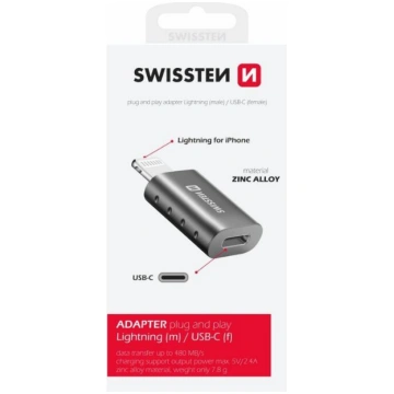 Swissten Adapteris Lightning uz USB-C (55500400)