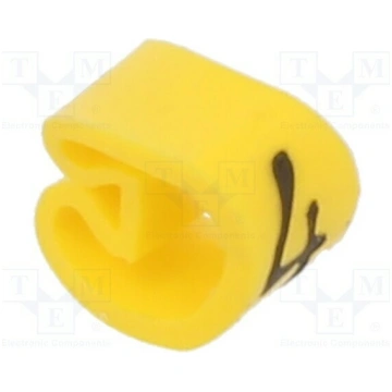 Markers; Marking: 4; 2.5÷5mm; PVC; yellow; -30÷60°