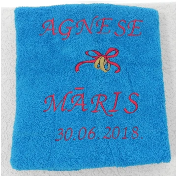 Agnese un Māris kāzu dvielis