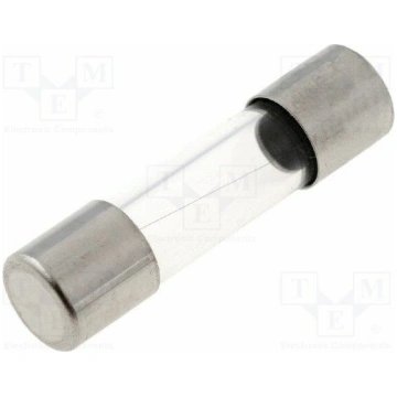 Fuse: fuse; cylindrical,glass; 6.3A; 250VAC; quick