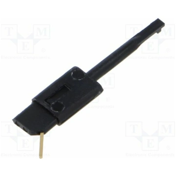 Clip-on probe; hook type; 60VDC; black; Grip capac