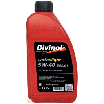Eļļa 5W40 Divinol Syntholight 505.01 SAE 5W-40 1L