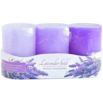 FLORIS LAVENDER aromātiskā svece 3gab cilindra 6x9