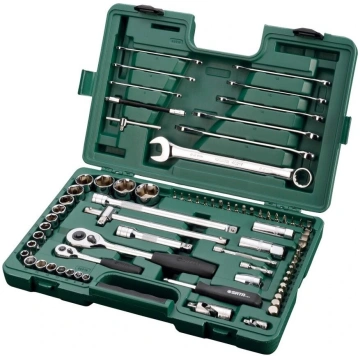 1/4" + 1/2" Dr. Socket wrench set 76pcs. SATA