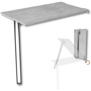 KDR Wall Folding Table 80 x 50 cm Concrete Look - 