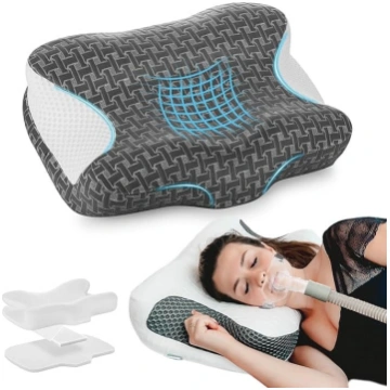Elviros Memory Foam CPAP spilvens sānu gulētājiem,
