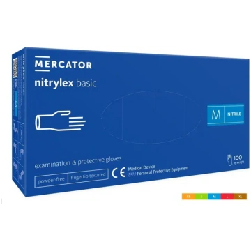nitrylex basic blue N100 - nitrila cimdi, zilā krā