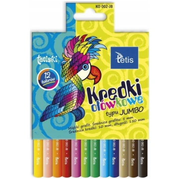 Tetis Kredki Tetiski okragle Jumbo 12 kol KO002-JB