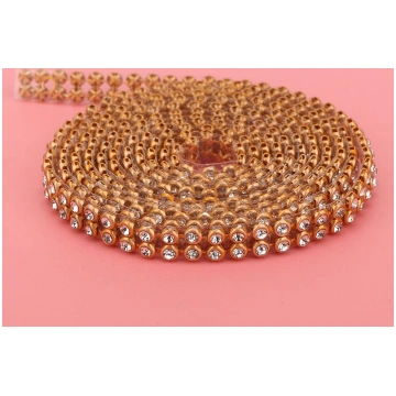 3 mm kristāla rhinestones ķēdes apdares aplikācija