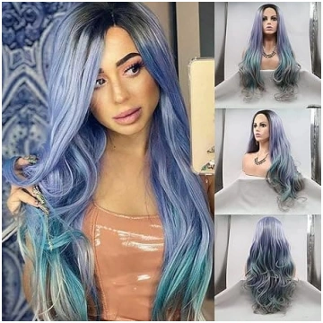 Ombre sintētisko mežģīņu priekšējā parūka ķermeņa 