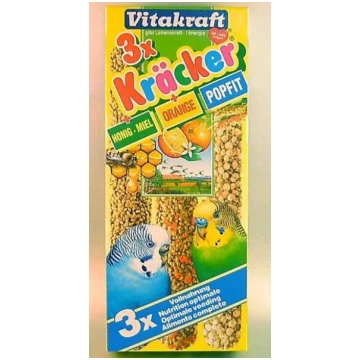 Vitakraft Kracker Trio Mix — 3 gab. popkornu, medu