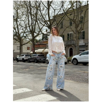Floral wide leg jeans MIKAANIKA