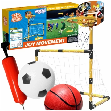 Woopie Basketbola komplekts: Futbola vārti + Bumba
