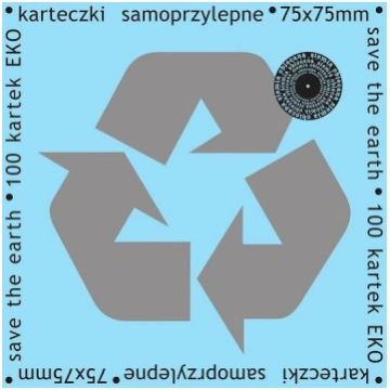 Eko līmlapiņas 75x75mm 100K zilas - Apsolītā zeme 