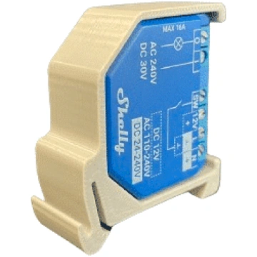 Viena DIN adaptera adapteris Shelly Plus relejiem 