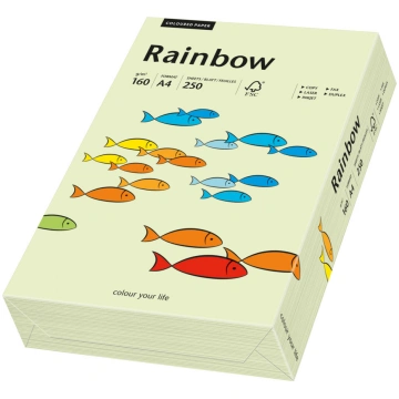 Papīrs RAINBOW 160g/m2 A4 250lp bāli zaļš Nr72 MON