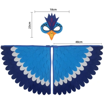 Cute Owl Wings Costume Animal Peacock Pattern Felt