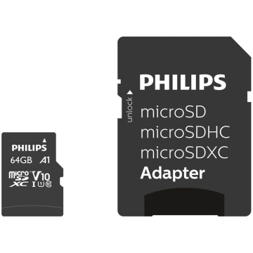 Philips MicroSDXC Card 64GB Class 10 UHS-I U1 + Ad