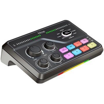 FIFINE AMPLIGAME SC8 Gaming USB Mixer, Black