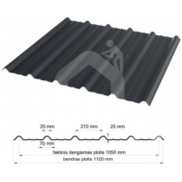 Trapecveida profils T-25 RAL7016, 0,40 mm