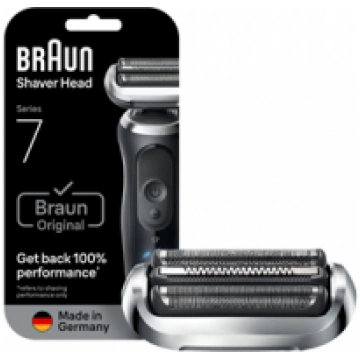 BRAUN 74S SHAVER REPLACEMENT HEAD SERIES 7, SILVER